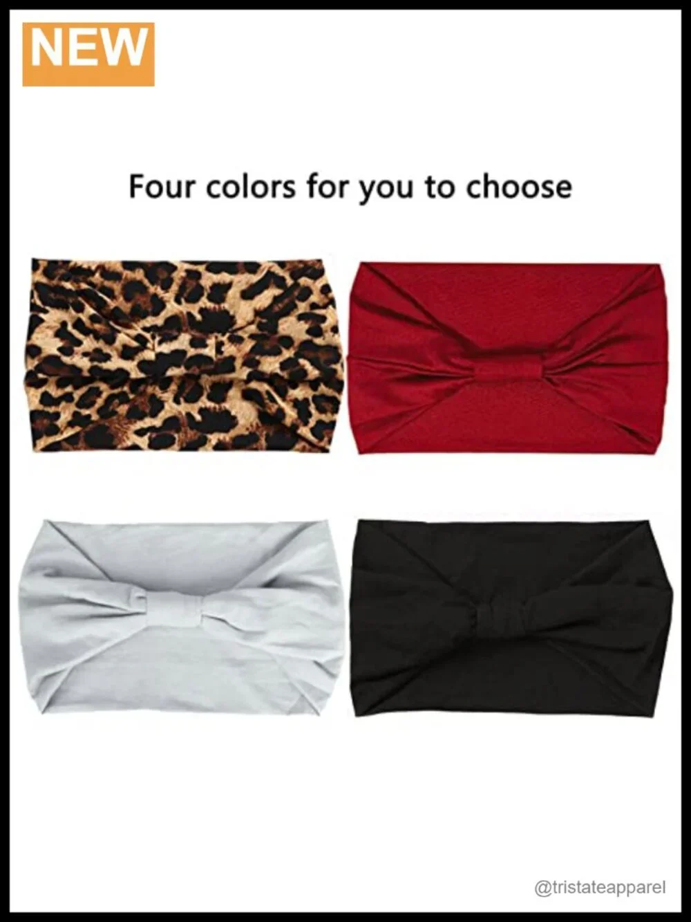 4 Pack Wide Headband Fashion Headscarf Bohemian Elastic Knotted Non-slip for